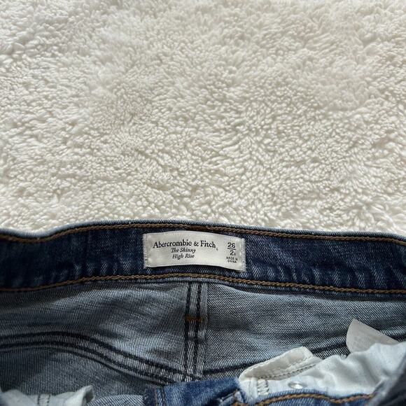 Abercrombie & Fitch The Skinny High Rise‎ Women Distressed Cotton Blue Size 26 - Picture 4 of 8